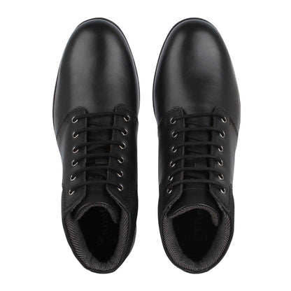 Black - Pack Shot - Firetrap Mens Leather Ankle Boots