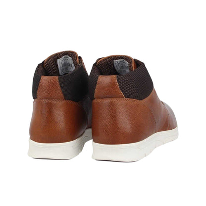 Tan - Back - Firetrap Mens Leather Ankle Boots