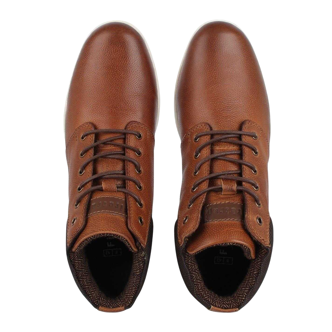 Tan - Pack Shot - Firetrap Mens Leather Ankle Boots