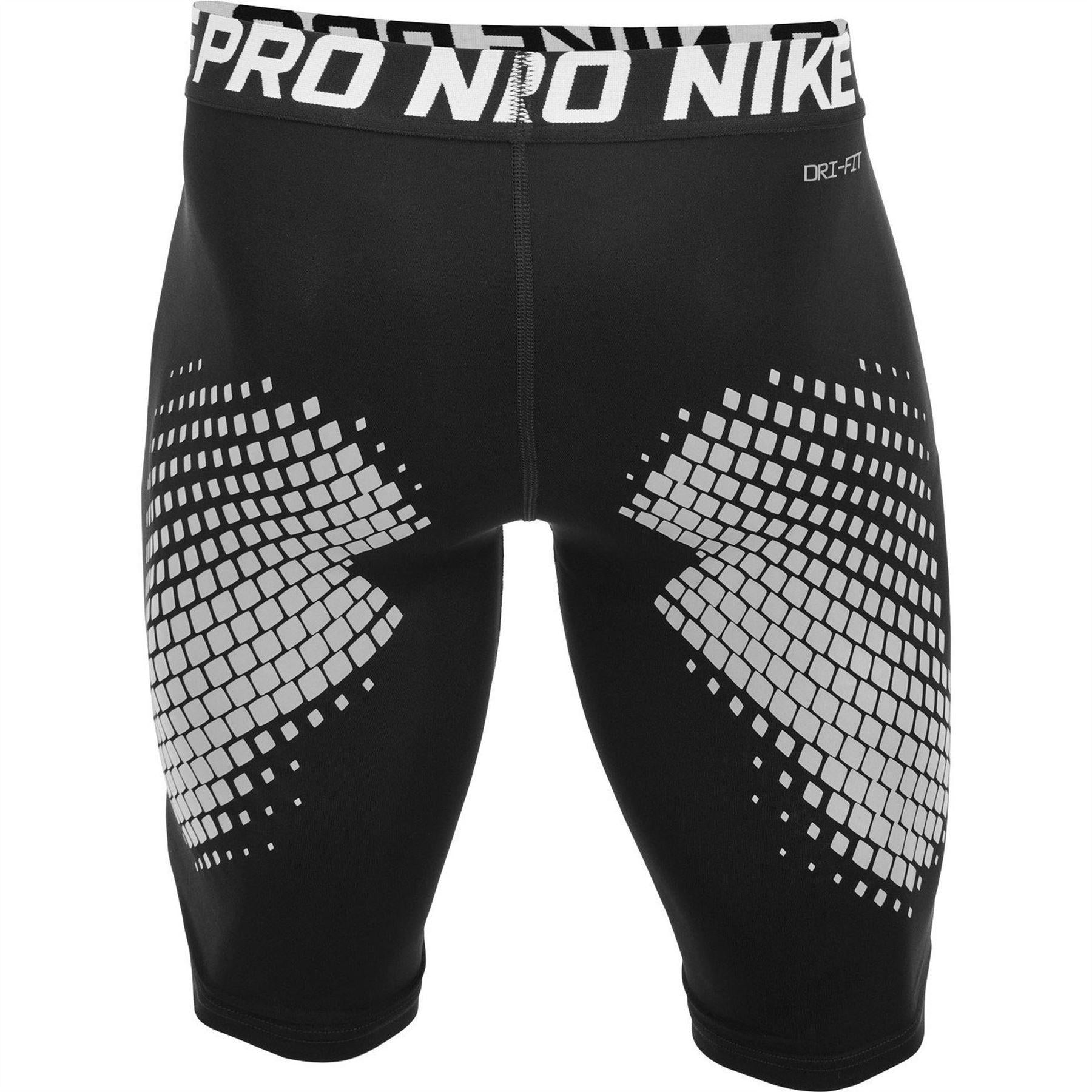 Black - Back - Nike Mens Pro Workout Compression Shorts