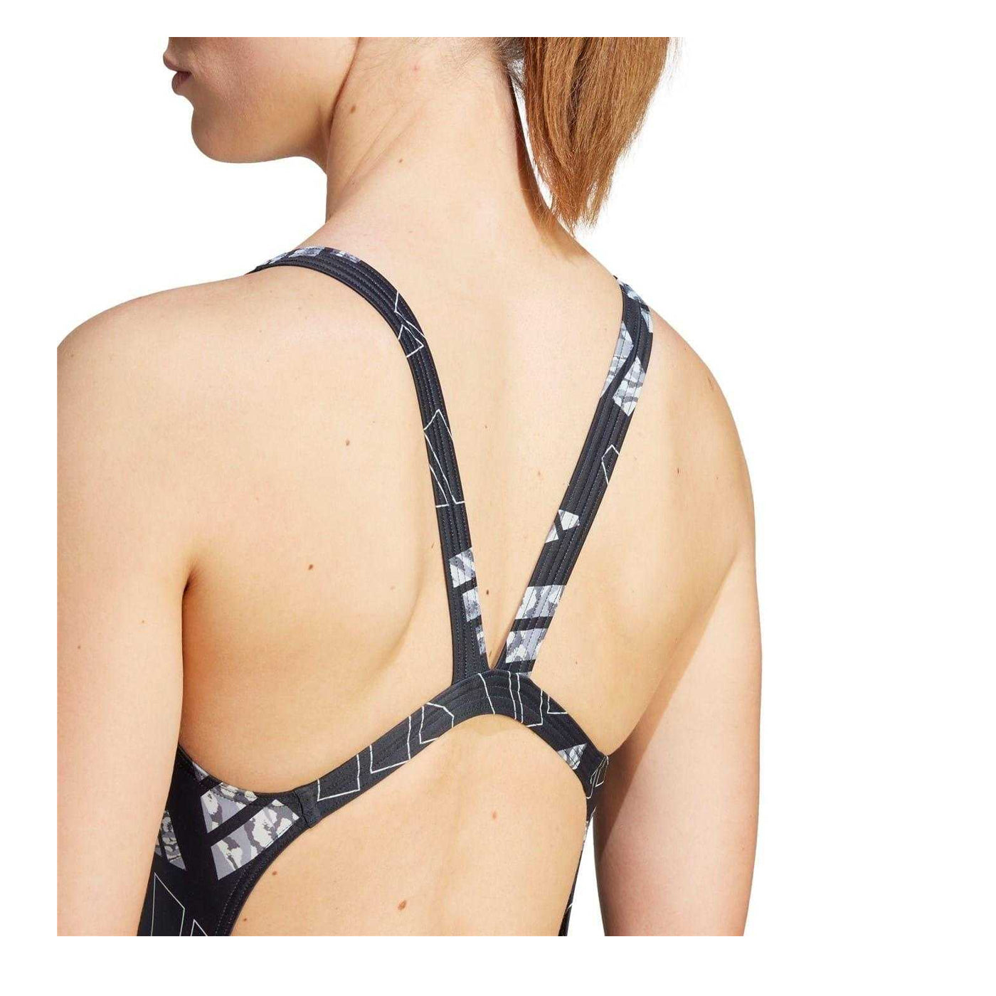 Black - Lifestyle - Adidas Womens-Ladies Bar Logo One Piece Swimsuit