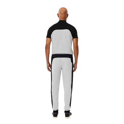 Grey - Pack Shot - Lacoste Mens Colourblock Sweatpants
