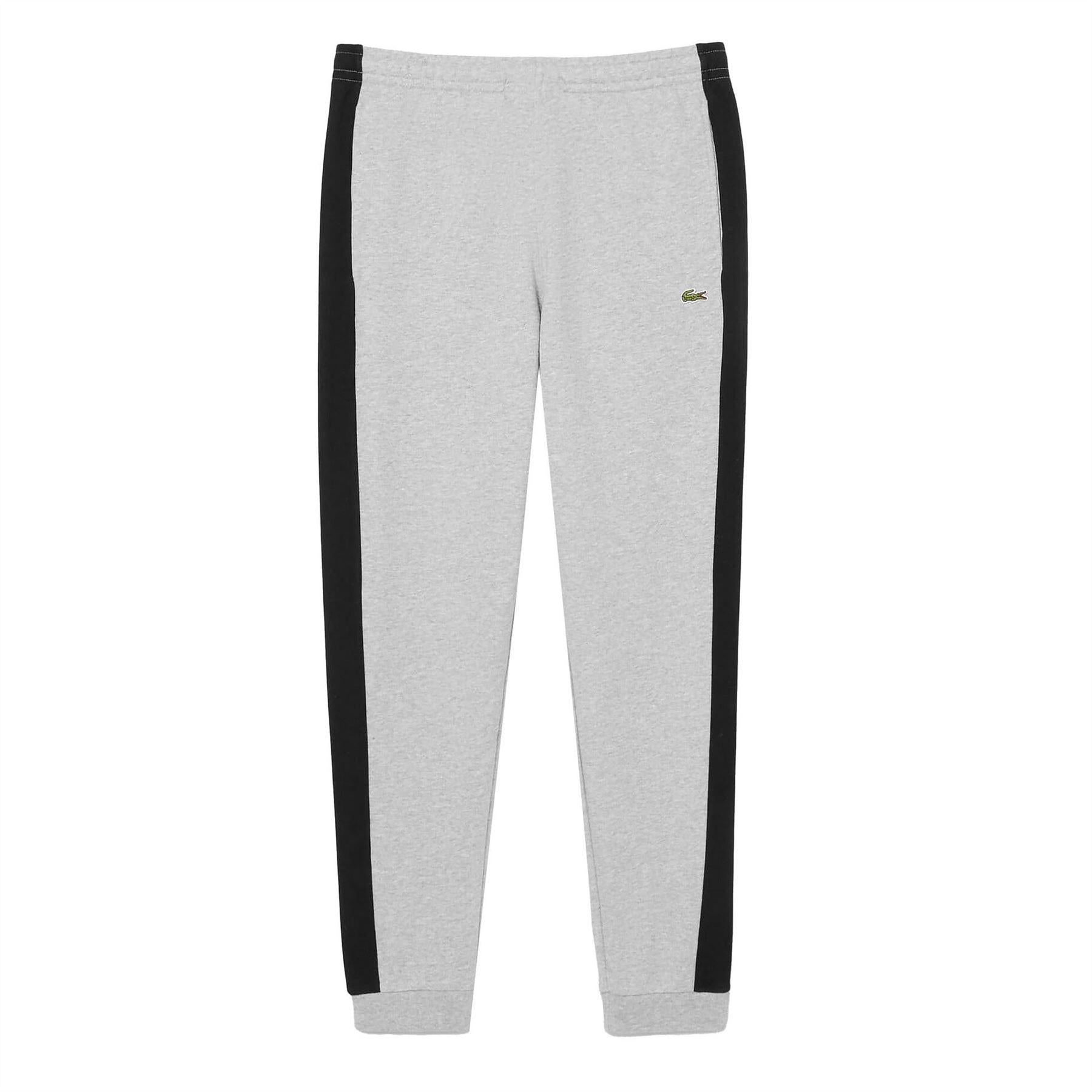 Grey - Front - Lacoste Mens Colourblock Sweatpants