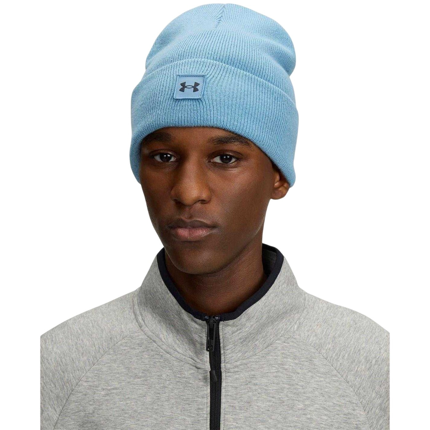 Blue Smoke - Side - Under Armour Mens Halftime Logo Beanie