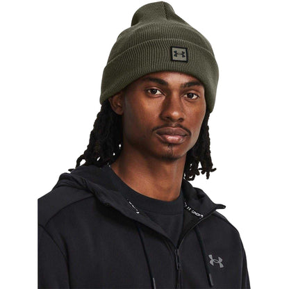 Marine OD Green - Side - Under Armour Mens Halftime Logo Beanie