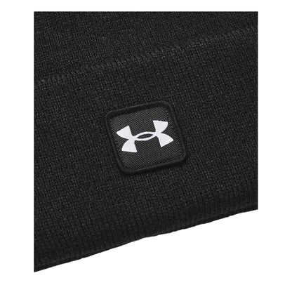 Black - Back - Under Armour Mens Halftime Logo Beanie
