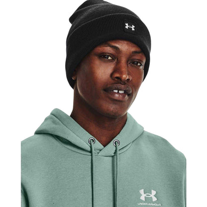 Black - Side - Under Armour Mens Halftime Logo Beanie