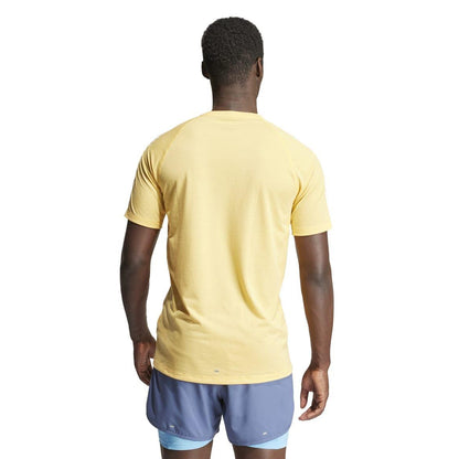 Semi Spark - Back - Adidas Mens Own The Run Stripe T-Shirt