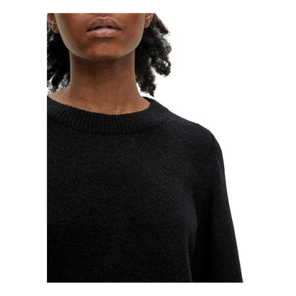 Black - Side - Object Womens-Ladies Pull Over Long-Sleeved Jumper