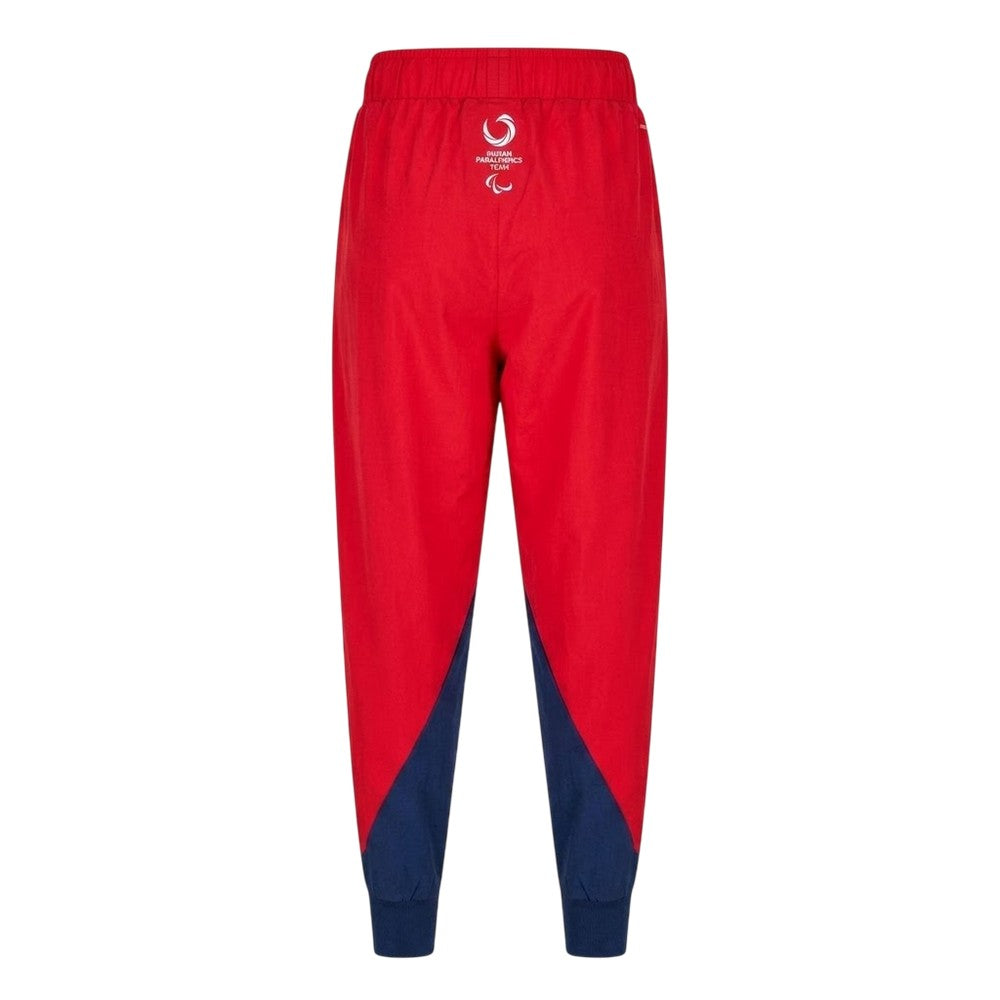 Red - Back - Adidas Mens Colour Block Regular Joggers