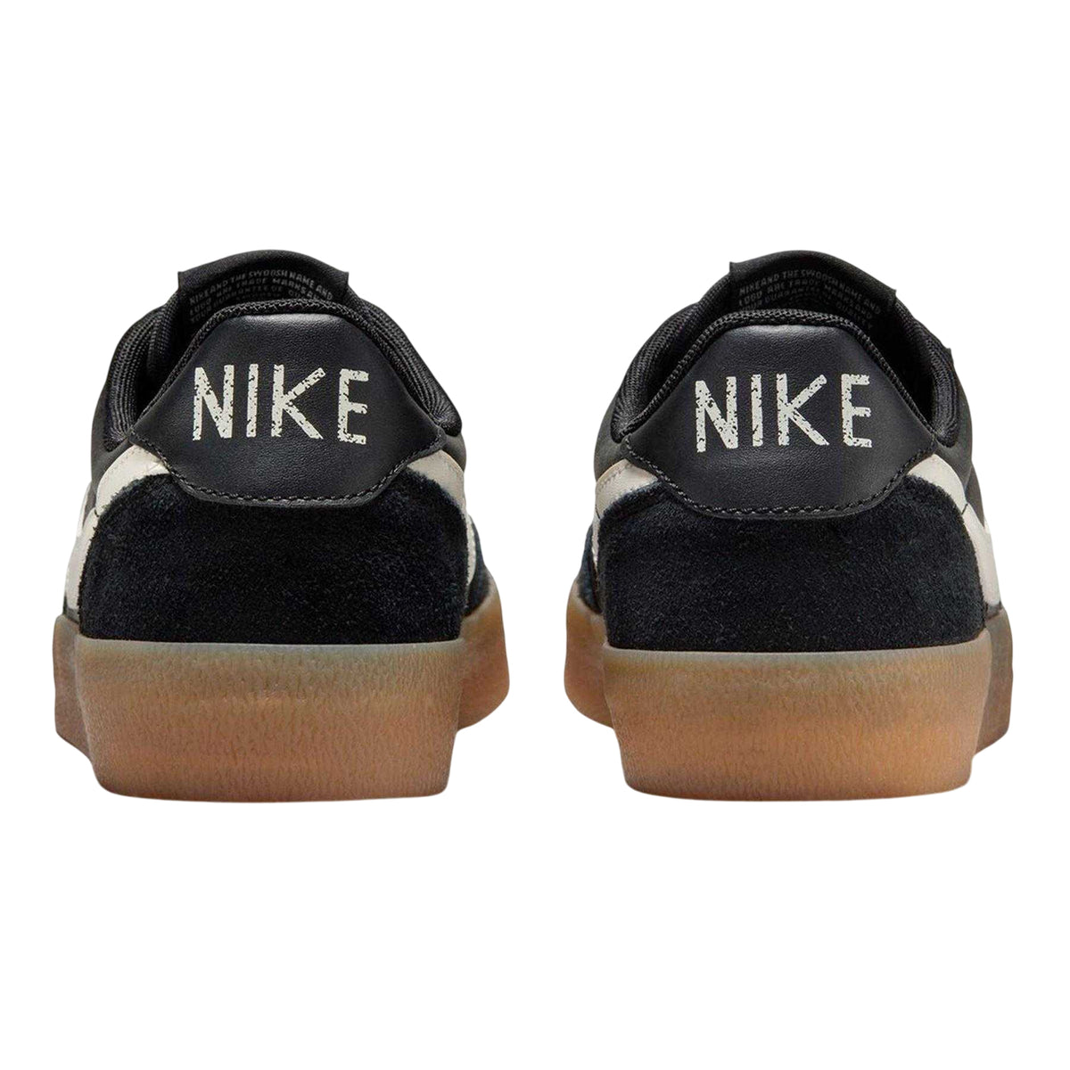 Black-Gum - Back - Nike Womens-Ladies Leather Flat Trainers