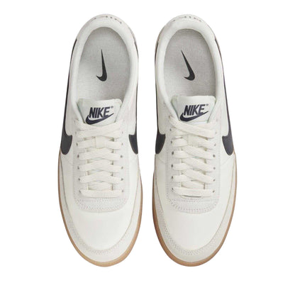 White-Grey-Gum - Lifestyle - Nike Womens-Ladies Leather Flat Trainers
