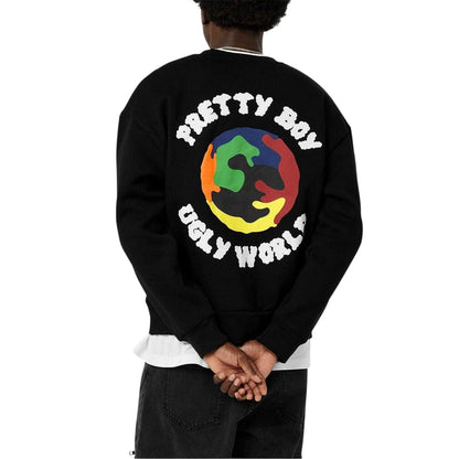 Black - Back - Pretty Boy Ugly World Mens Logo Sweatshirt