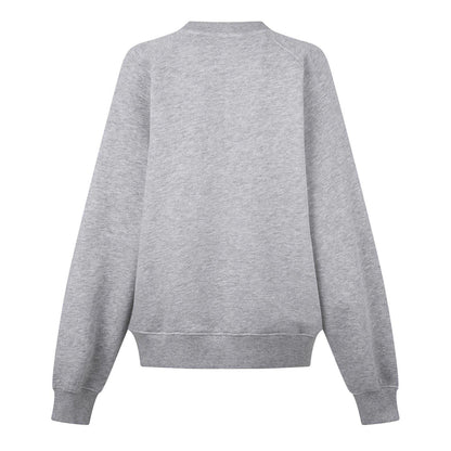 Grey Marl - Back - Jack Wills Womens-Ladies Lettering Crew Neck Relaxed Fit Sweatshirt