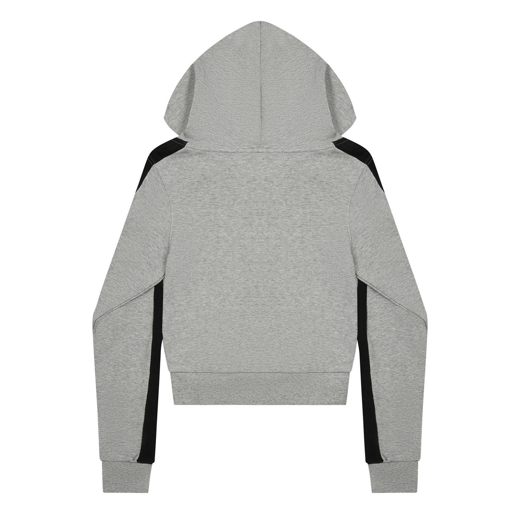Grey - Back - Zip Womens-Ladies Full Zip Hoodie