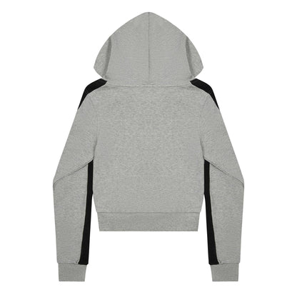 Grey - Back - Zip Womens-Ladies Full Zip Hoodie