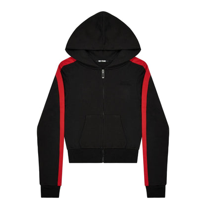 Black - Front - Zip Womens-Ladies Full Zip Hoodie