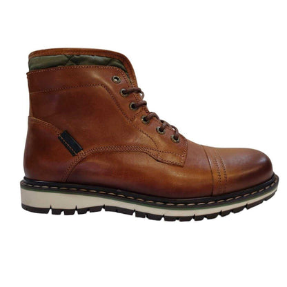 Tan - Side - Firetrap Boys Aubin Mess Quilted Leather Stitch Detail Ankle Boots
