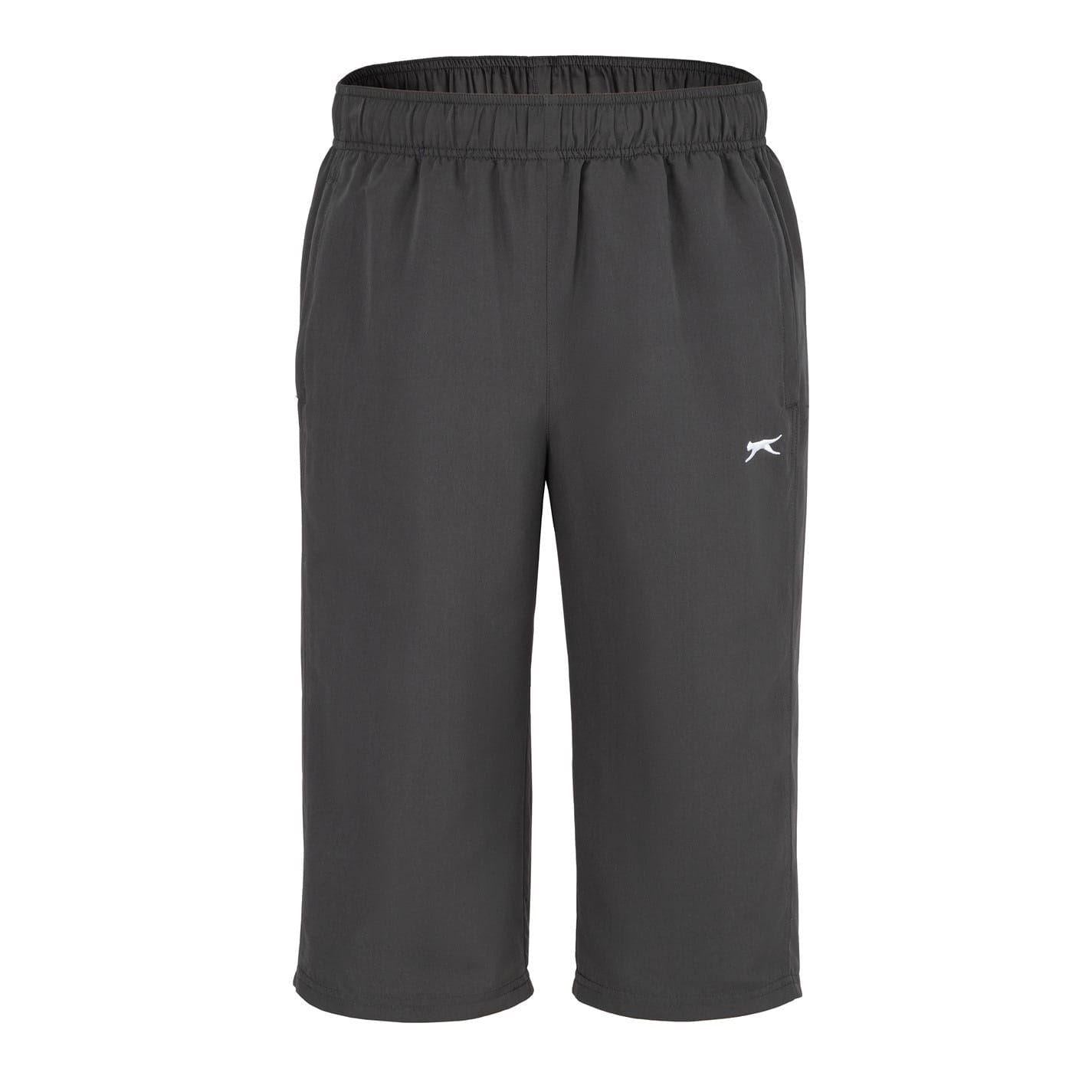 Charcoal - Front - Slazenger Mens 3-4 Length Tracksuit Bottoms