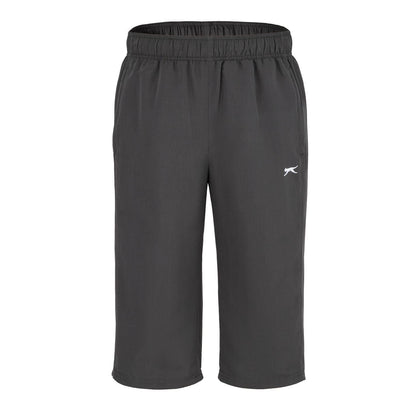 Charcoal - Front - Slazenger Mens 3-4 Length Tracksuit Bottoms