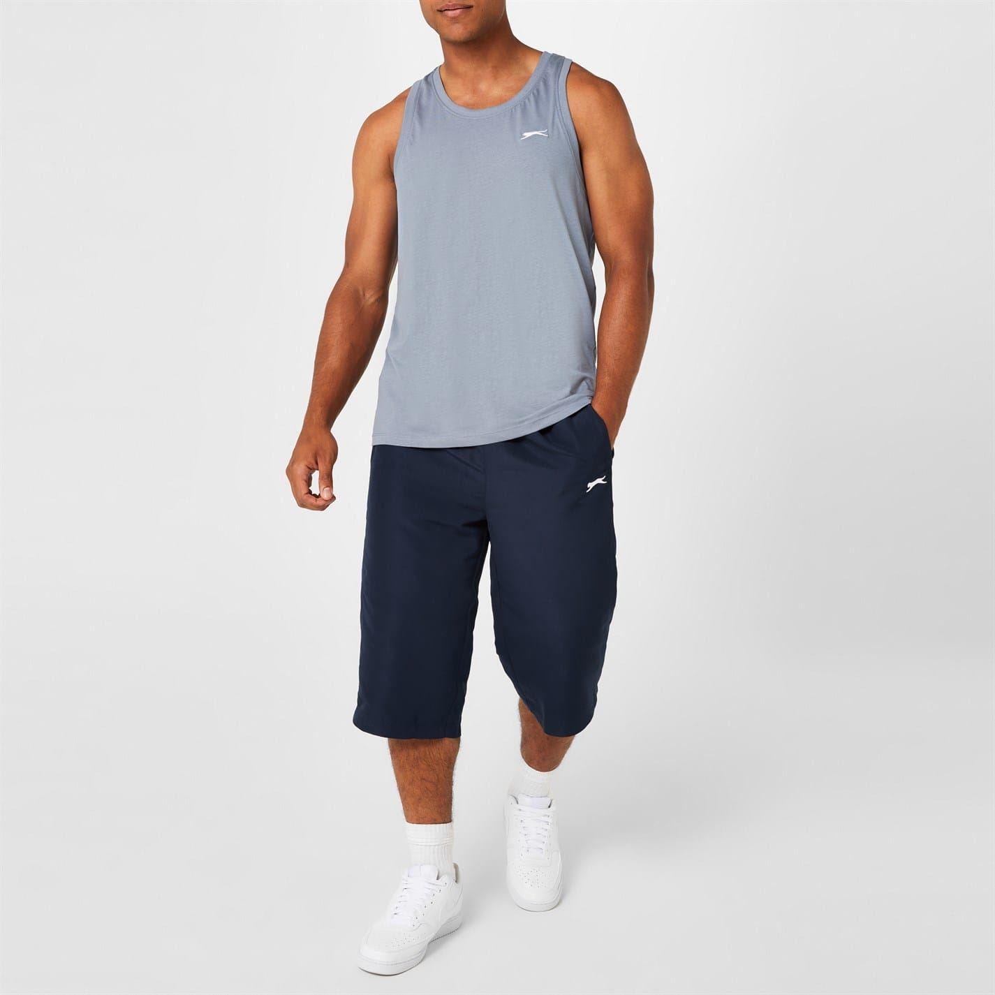 Navy - Back - Slazenger Mens 3-4 Length Tracksuit Bottoms