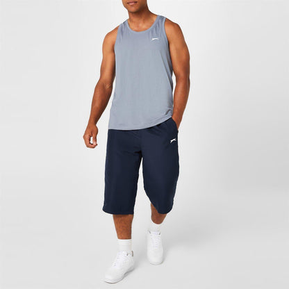Navy - Back - Slazenger Mens 3-4 Length Tracksuit Bottoms