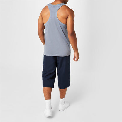 Navy - Side - Slazenger Mens 3-4 Length Tracksuit Bottoms