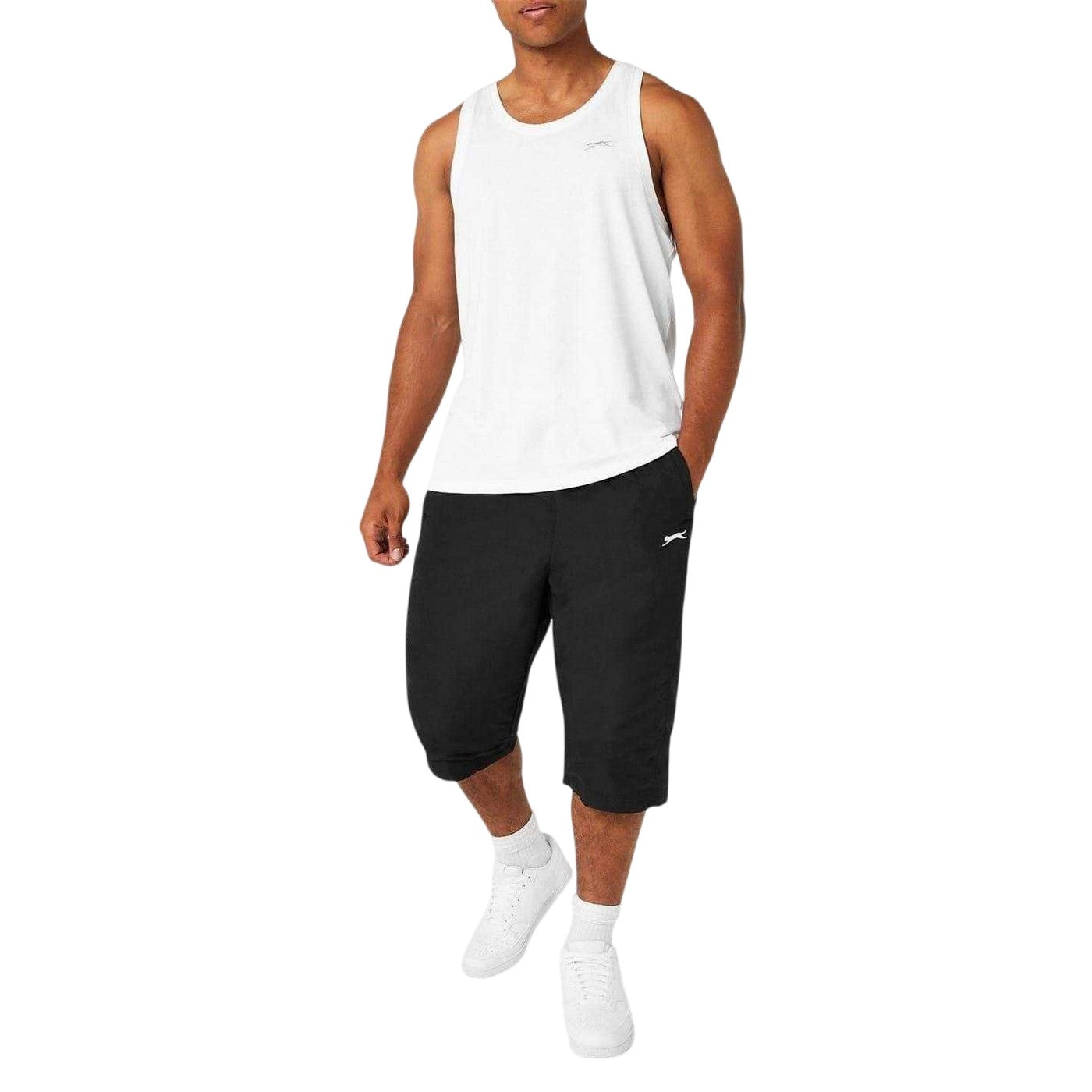 Black - Lifestyle - Slazenger Mens 3-4 Length Tracksuit Bottoms