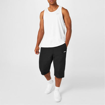 Black - Back - Slazenger Mens 3-4 Length Tracksuit Bottoms