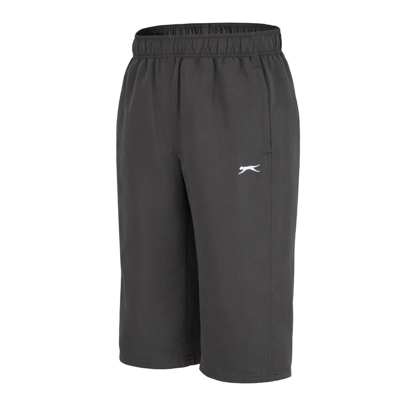 Dark Grey - Side - Slazenger Mens 3-4 Length Tracksuit Bottoms