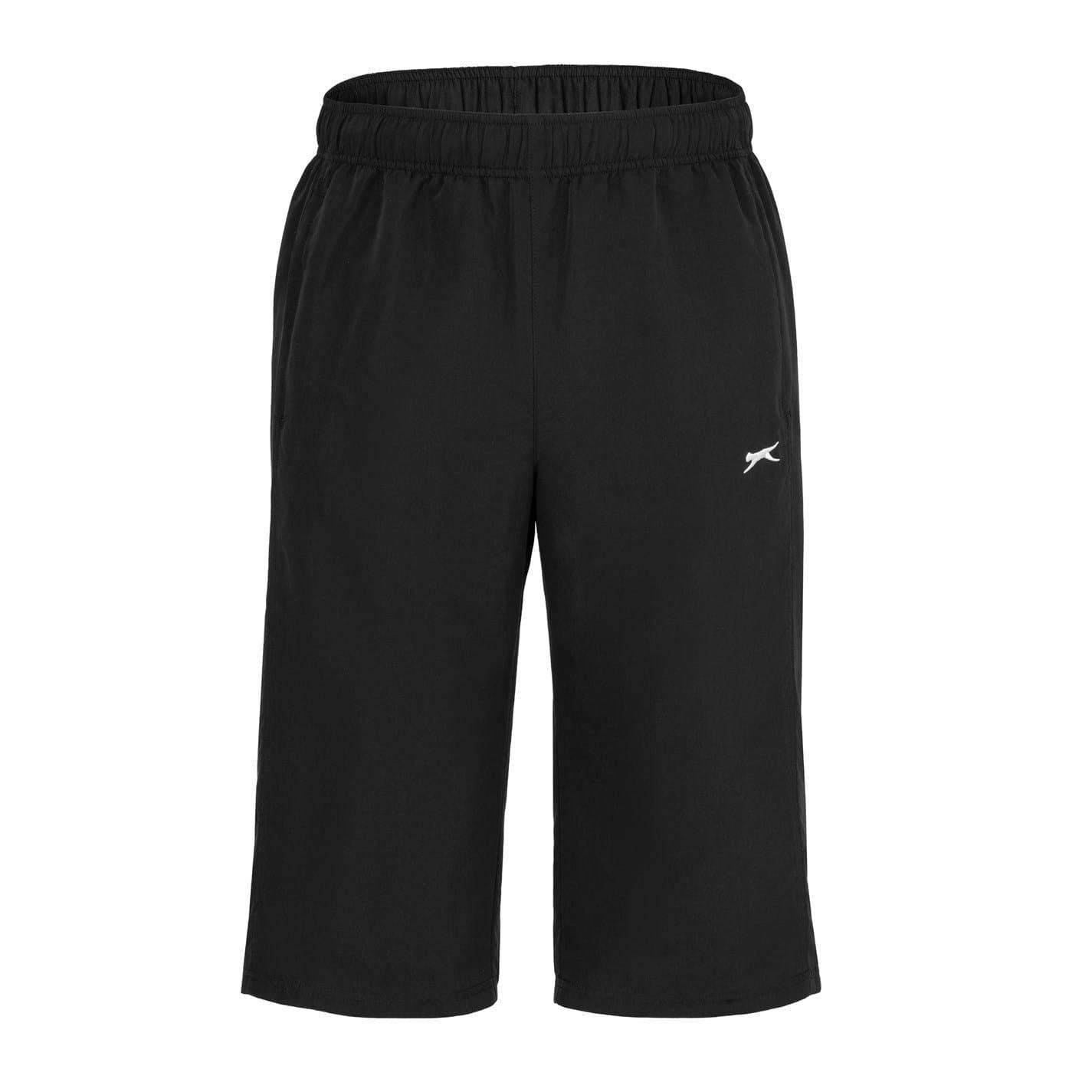 Black - Front - Slazenger Mens 3-4 Length Tracksuit Bottoms