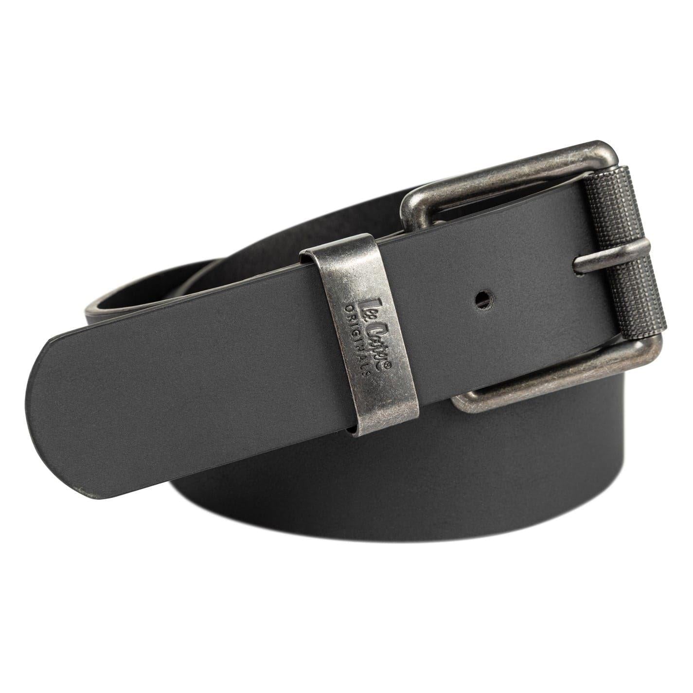 Black - Back - Lee Cooper Mens PU Belt