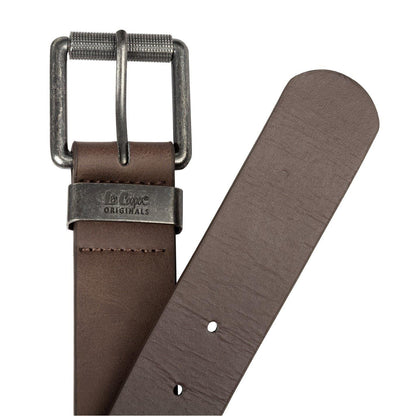 Brown - Side - Lee Cooper Mens PU Belt