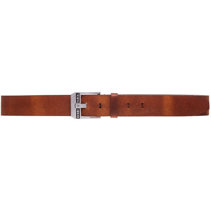 Brown - Back - Diesel Mens Bluestar Buffalo Leather Belt
