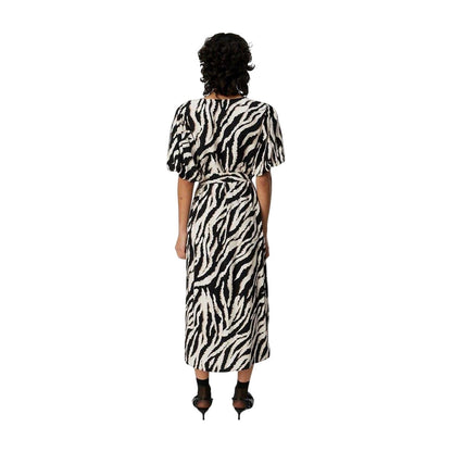 Fossil - Back - Object Womens-Ladies Jacira V Neck Puff Sleeve Midi Dress