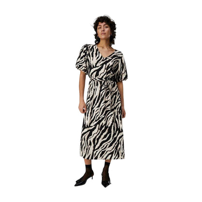 Fossil - Pack Shot - Object Womens-Ladies Jacira V Neck Puff Sleeve Midi Dress