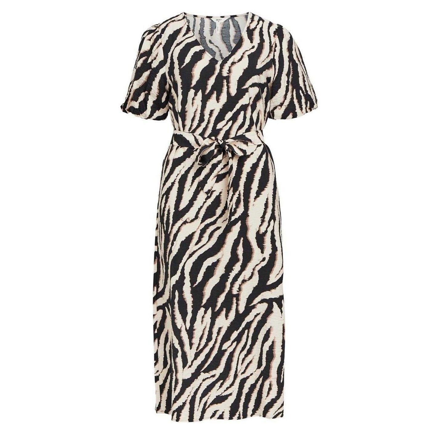 Fossil - Front - Object Womens-Ladies Jacira V Neck Puff Sleeve Midi Dress