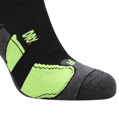 Black-Fluorescent Green - Close up - Karrimor Mens Dri Skin Running Socks (Pack of 2)