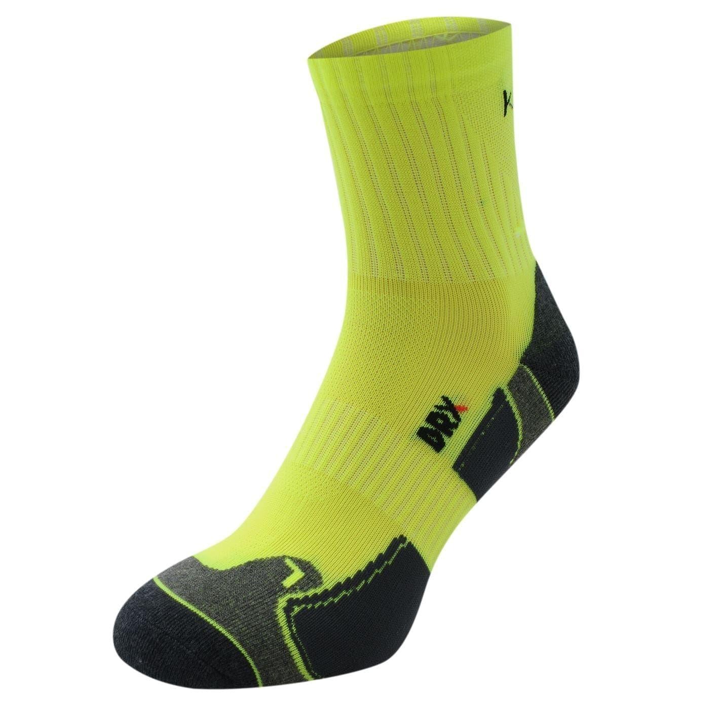 Fluorescent Yellow - Back - Karrimor Mens Dri Skin Running Socks (Pack of 2)