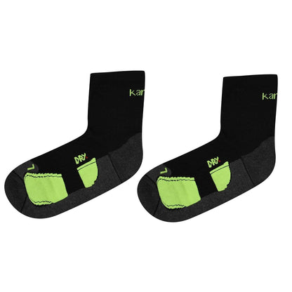 Black-Fluorescent Green - Front - Karrimor Mens Dri Skin Running Socks (Pack of 2)