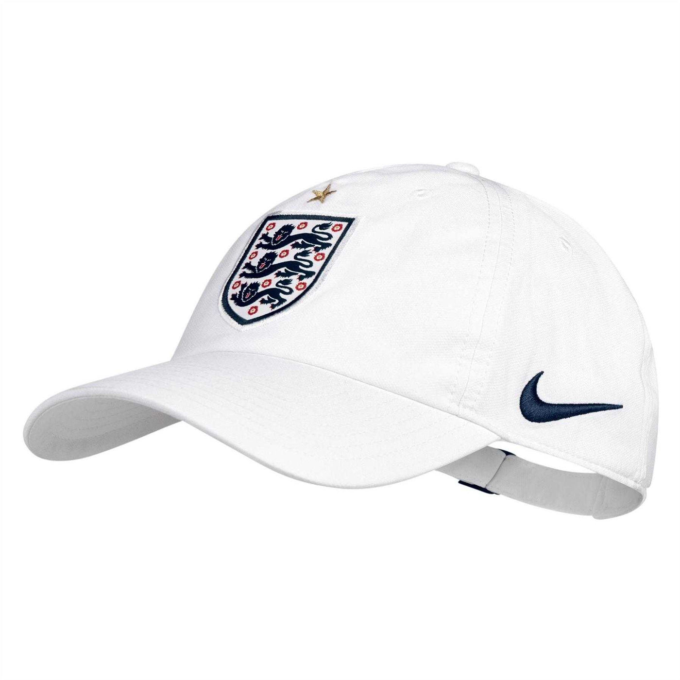 White-Obsidian Black - Side - Nike England FA Cotton Logo Baseball Cap