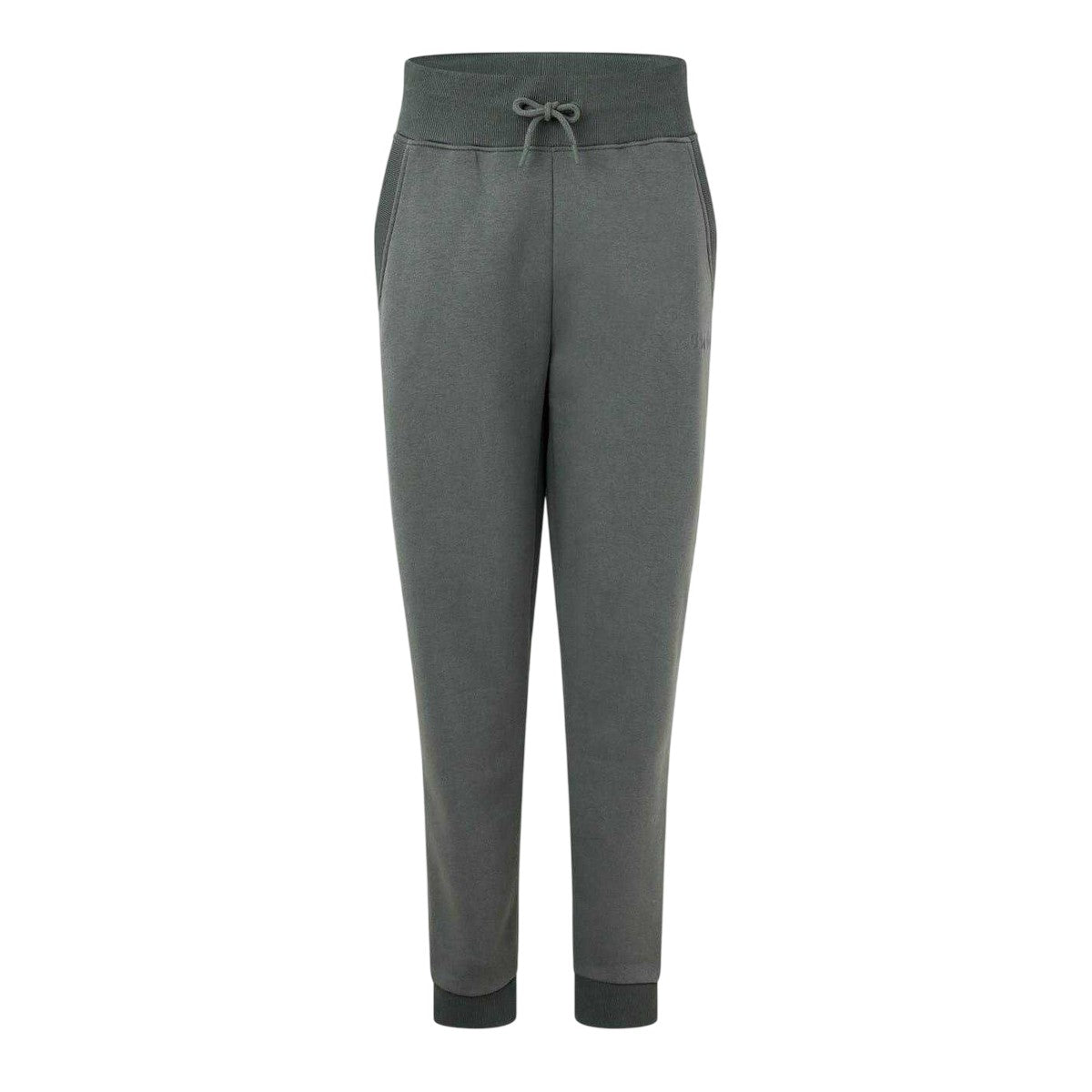 Washed Khaki - Front - USA Womens-Ladies Cotton Blend Adjustable Waist Classic Joggers