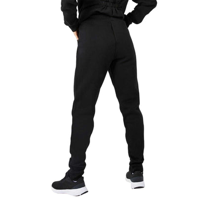 Black - Back - USA Womens-Ladies Cotton Blend Adjustable Waist Classic Joggers
