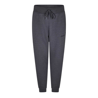 Charcoal - Front - USA Womens-Ladies Cotton Blend Adjustable Waist Classic Joggers