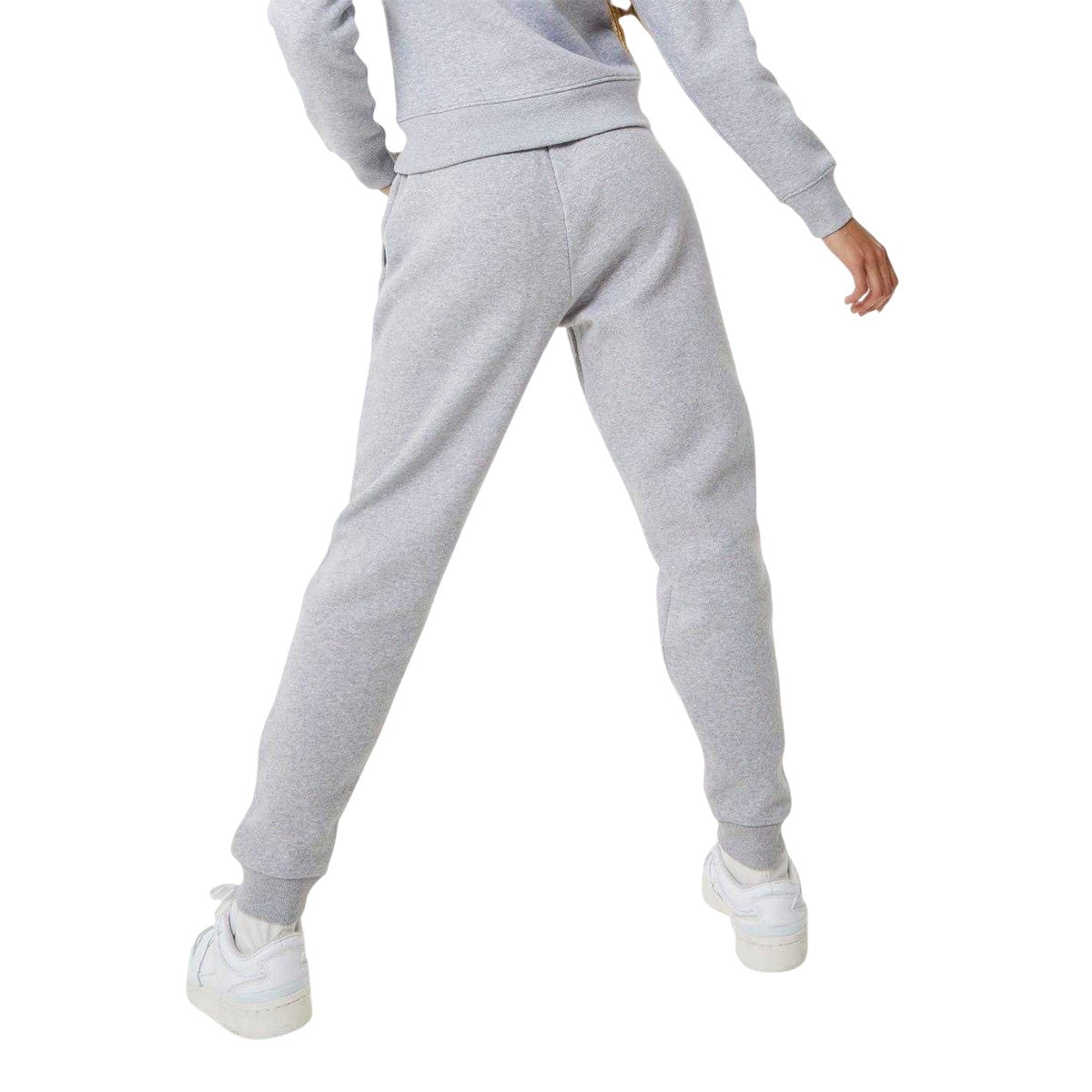 Grey Marl Marl - Back - USA Womens-Ladies Cotton Blend Adjustable Waist Classic Joggers