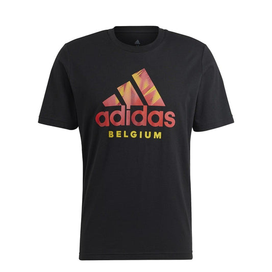 Black - Front - Adidas Mens Belgium Graphic T-Shirt