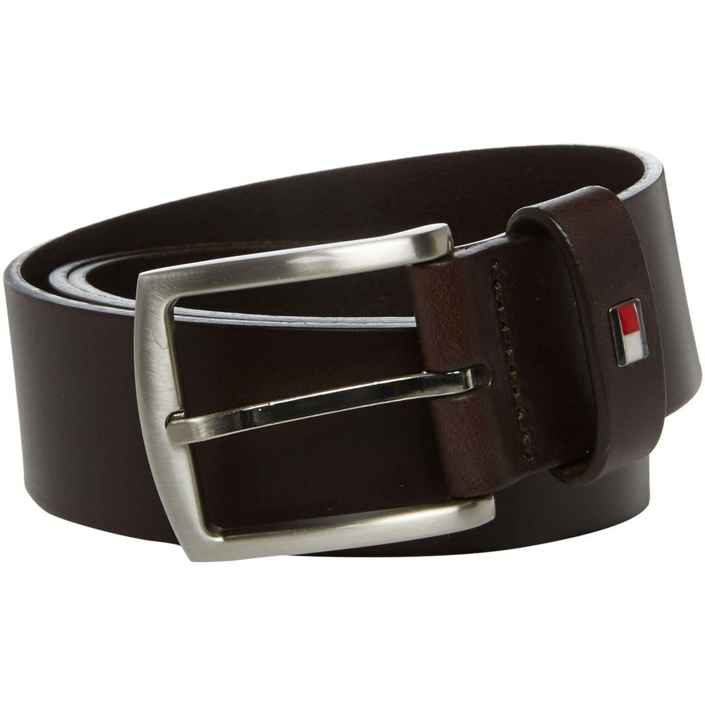Black - Back - Tommy Hilfiger Mens Denton Leather Belt