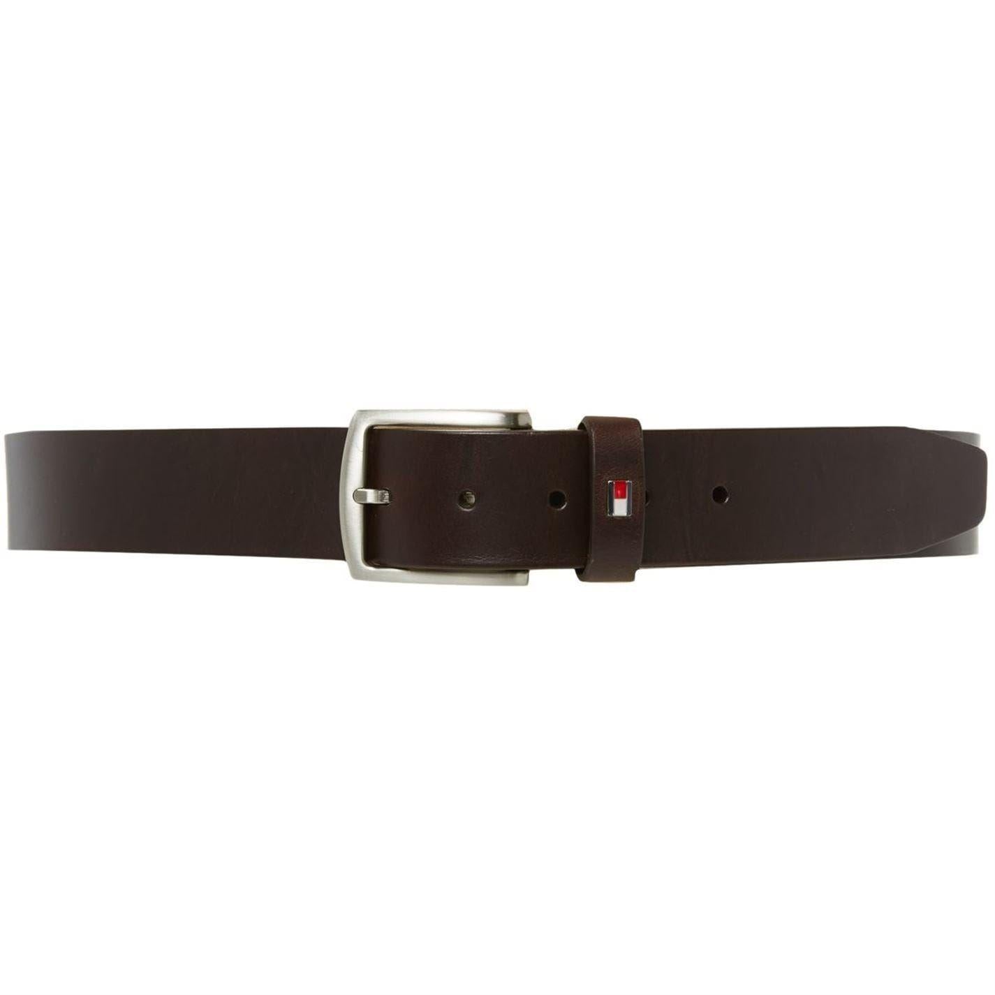 Black - Side - Tommy Hilfiger Mens Denton Leather Belt