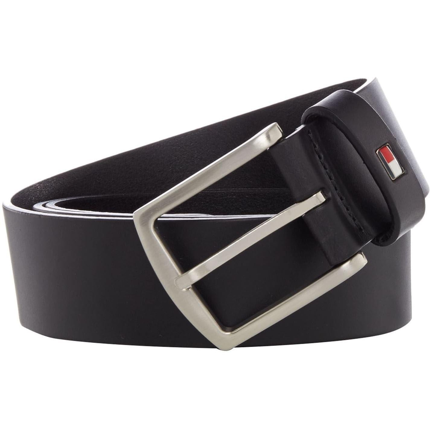 Black - Front - Tommy Hilfiger Mens Denton Leather Belt
