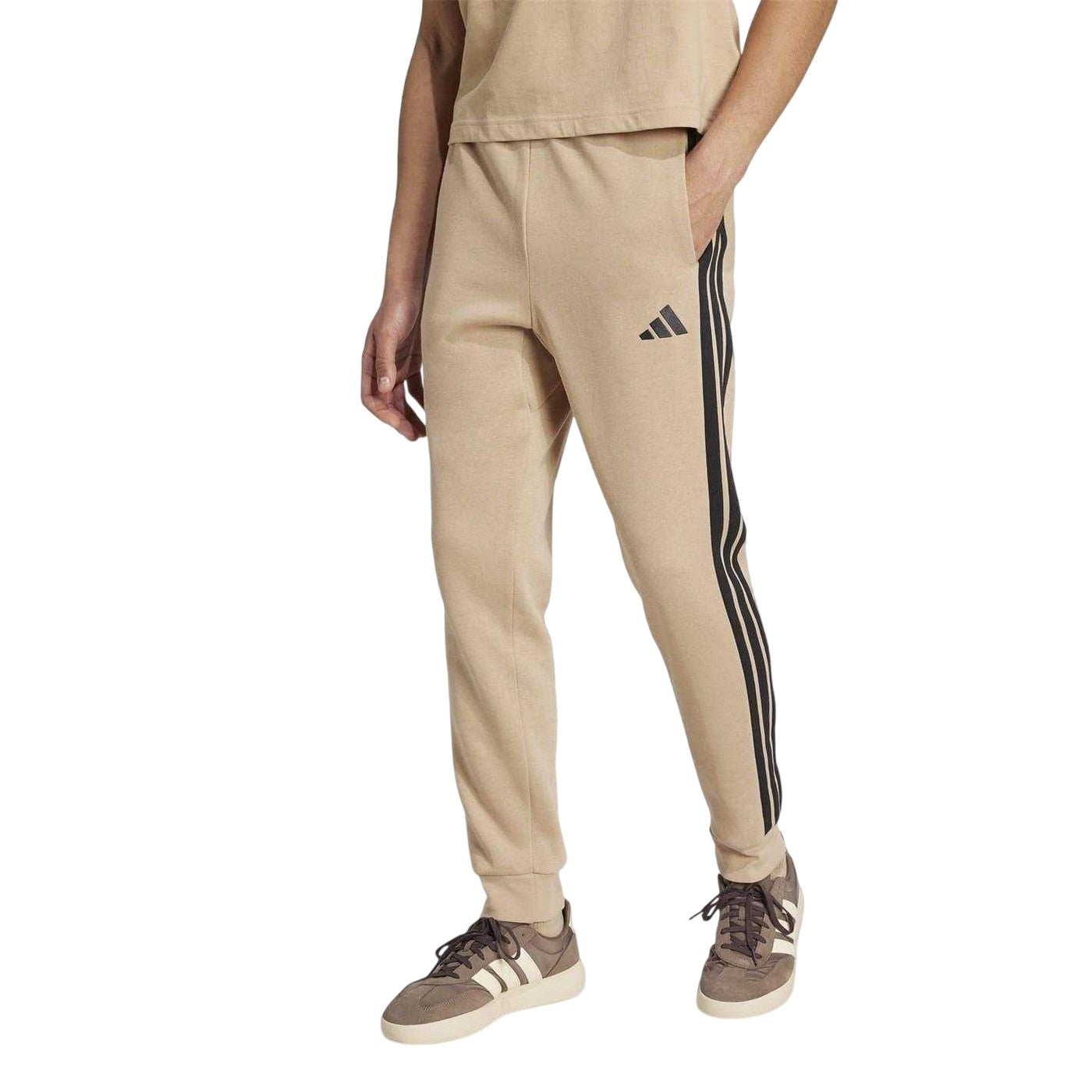 Sandstone - Lifestyle - Adidas Mens Essentials Stripe Tapered Joggers